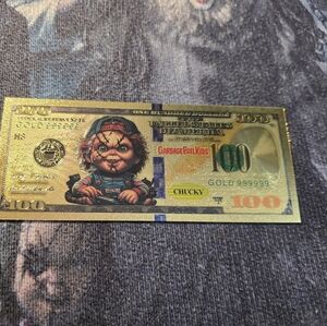 Gold Novelty Bill with Chucky Design Garbage Pail Kids